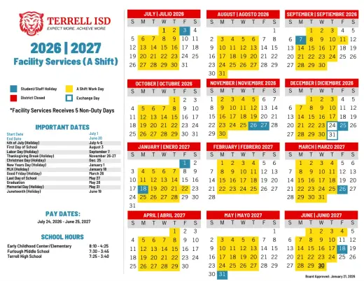 Terrell County ISD 2026–2027 Academic Calendar Page 6